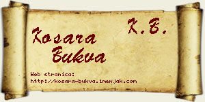 Kosara Bukva vizit kartica